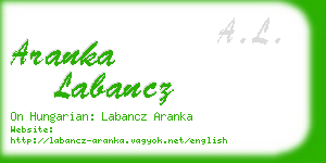 aranka labancz business card